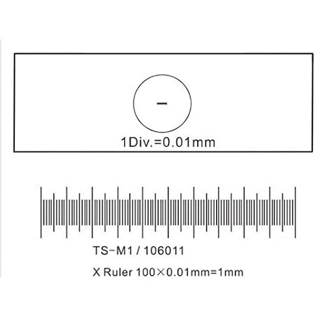 AmScope MR095 Microscope Stage Calibration Slide for USB Camera 0.01mm