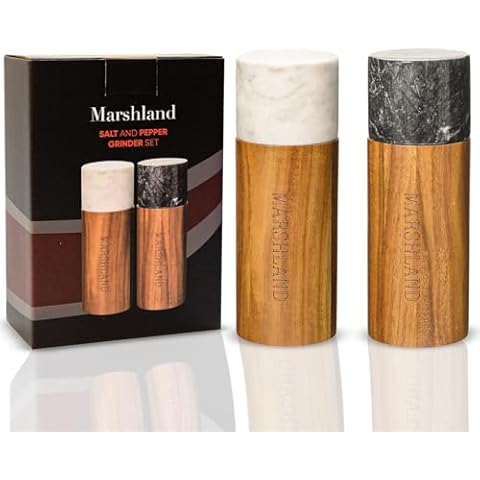 Marshland Acacia Wood and Marble Grinder Set Cover