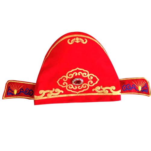 Libaobaoyo Baby Boy Hat Chinese New Year Asian Red Traditional Tang Han Suit Match Cap