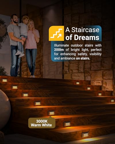Sunco Lighting SL_SQ_LV-BR-3000K-4PK 4 Pack Outdoor Step Lights Led, 12-24V Low Voltage Deck Lighting For Patio, 200 Lm, 3000K Warm White, 5W, Ip65 Rated Waterproof thumb #1