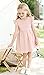 YAGATA Toddler Baby Girl Dress Girls Cotton Linen Ruffle Sleeve Dresses Casual Sleeveless Party Dress Outfit for Little Kids 2t Pink 90