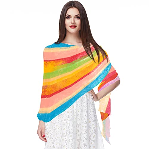 Écharpe en corail coloré femme foulard multicolore tendance vêtement