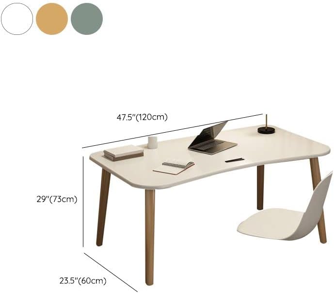 Miniatura 20 de CraftThink Escritorio de estudio de oficina contemporáneo, escritorio contemporáneo para computadora, escritorio de trabajo con patas de madera, con