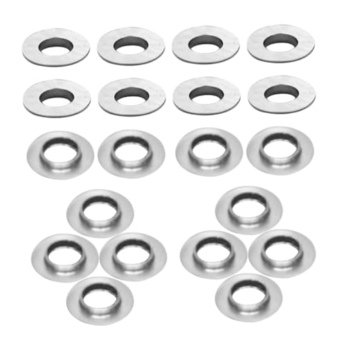 MOLUCKFU 50個入り ステンレス製 眼鏡用凸型ガスケット フレームレスメガネ用 修理パーツ 調整可能なメガネホルダー