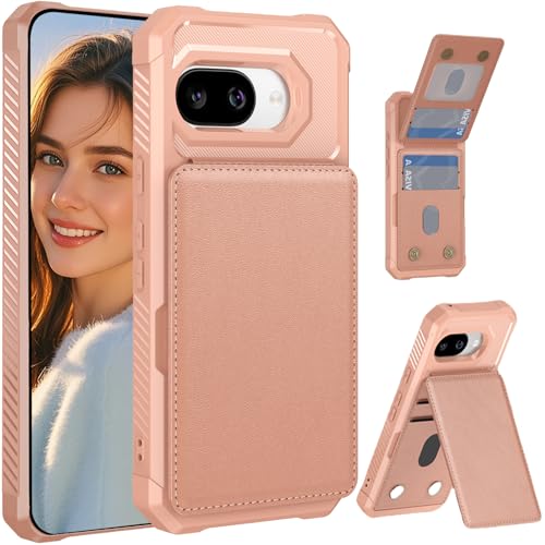 Coque Google Pixel 10a portefeuille rose étui protection militaire