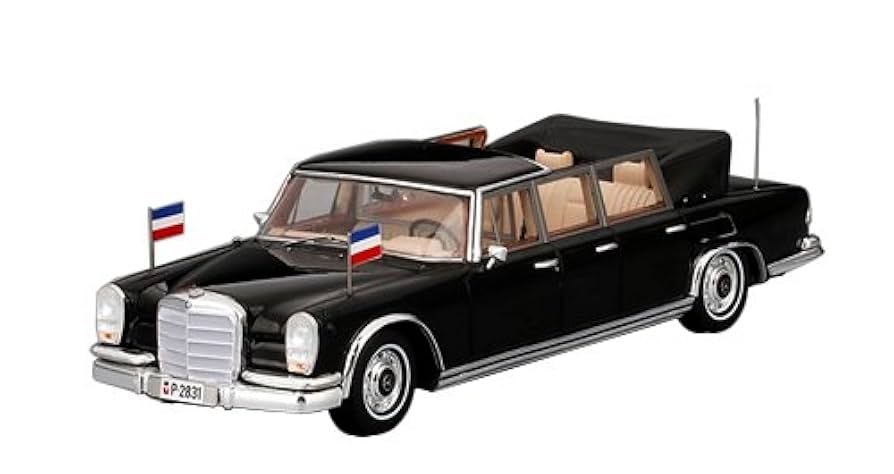 Mercedes-Benz 600 Pullman ミニカー1/43 1/43 Mercedes-Benz SEL 600 Limousin PULLMAN W140 BLACK RESIN