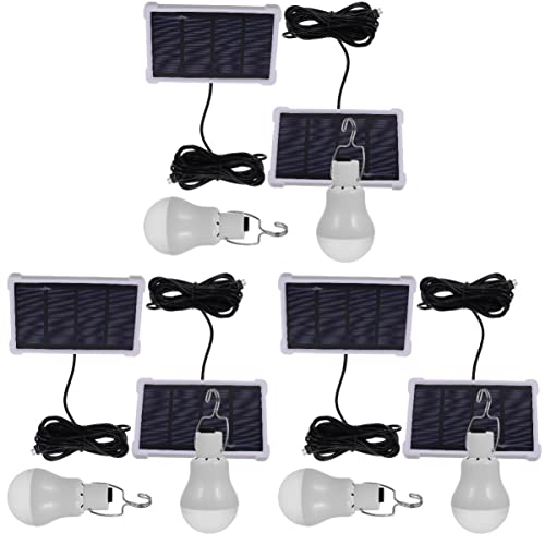 DOITOOL 6 St Uppladdningsbar Glödlampa Bärbar Solcellslampa Solenergilampa Vandring Led-Lampa Lampara De Mano Uppladdningsbar Uppladdningsbar Glödlampa På Natten Fiskelampa Enkristall