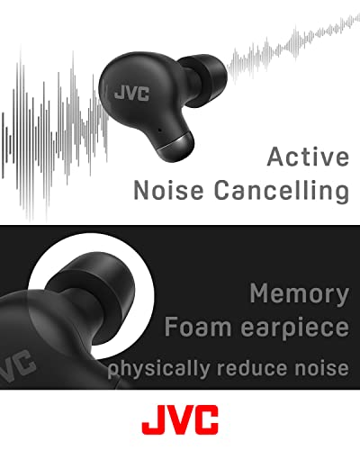 JVC-Marshmallow-Active-Noise-Canceling-True-Wireless-Earbuds-Headphones-Long-Battery-Life-up-to-28-Hours-Sound-with-Neodymium-Driver-Including-Memory-Foam-Earpieces-HAA25TB-Black-Compact