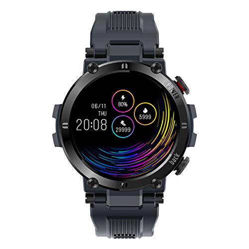 smartwatch Herren,Yocuby 1.3 Zoll voll Touch-Farbdisplay IP68 Wasserdicht Sportuhr SmartWatch Fitness Tracker mit Schrittzähler, Stoppuhr,