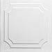 A la Maison Ceilings 1005 The Virginian - Styrofoam Ceiling Tile (Package of 8 Tiles), Plain White