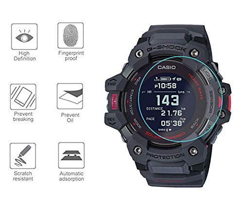 Xinhewong 3-Pack For Casio Gbd-H1000 Screen Protector Tempered Glass For Casio G-Shock Gbd-H1000 Smartwatch [2.5D 9H Hardness][Anti-Scratch] #TOP1