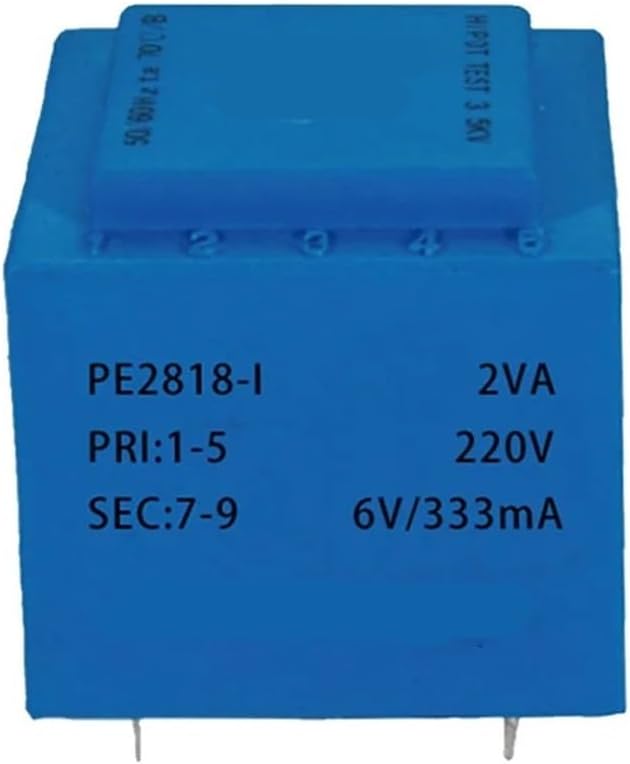 PE2818-I 2VA 110V-380V / 6Vx2/7.5Vx2/9Vx2/12Vx2/15Vx2/18Vx2/24Vx2 Encapsulated for PCB Mounted Isolation Transformer 1Pcs | 2VA 110V 9Vx2
