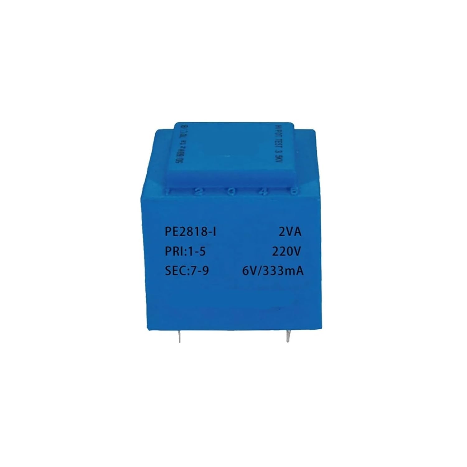 PE2818-I 2VA 110V-380V / 6Vx2/7.5Vx2/9Vx2/12Vx2/15Vx2/18Vx2/24Vx2 Encapsulated for PCB Mounted Isolation Transformer 1Pcs(2VA 380V 6Vx2)
