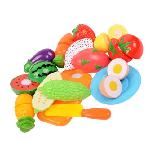Vaguelly Frutas y Verduras De Juguete para Cortar Accesorios Educativos para Casa De Juguetes De rol para Bebés Aprendizaje Divertido La Cocina