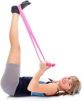 Cosfer 3'lü Pilates Bandı Seti, Hafif-Orta-Sert Direnç, Pembe-Turkuaz-Mor