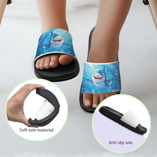 Image of Boy & Girls Slide Sandals Kids Shower Shoes Non Slip Summer Slippers Beach Sandals