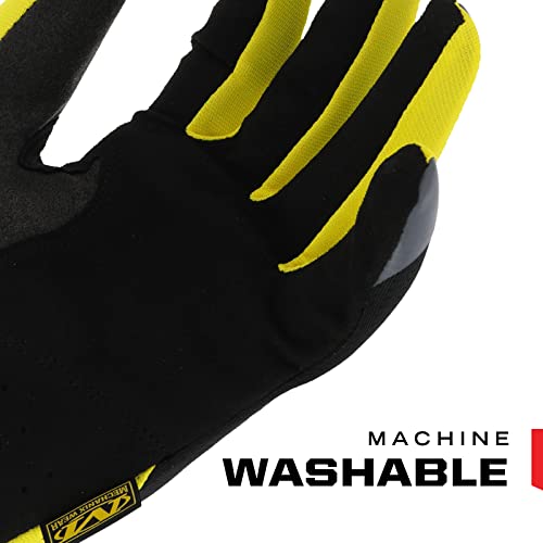 Image of Mechanix Wear FastFit Work Gloves - Anti-Slip & Abrasion Resistant Heavy Duty Gloves - Touchscreen Compatible - Vibration Damping - Multipurpose Use - Large - Yellow