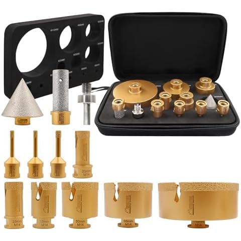SHDIATOOL 12pcs Diamond Core Drill Bit Set Cover