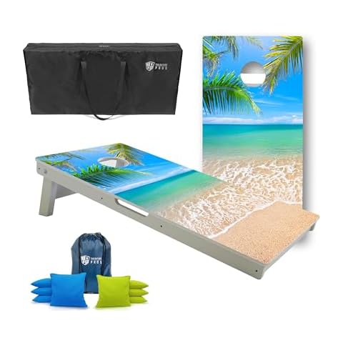 Tailgating Pros All-Weather Cornhole Boards – 4'x2' Weather Resistant Cornhole Set - Premium Outdoor Game w/Bags Cover