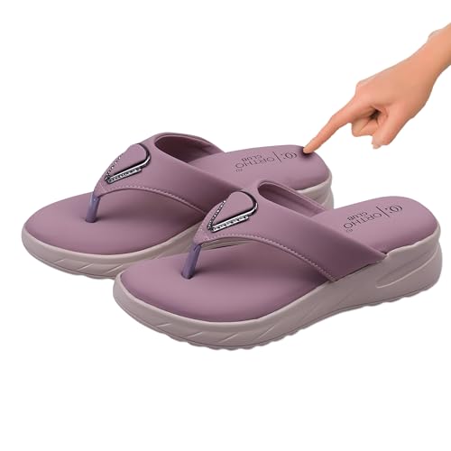 Image of ORTHO CLUB Women's Orthopedic Comfort Sandals - Soft Cushion Footbed, Anti-Slip Sole, Stylish Toe-Ring Design - Lightweight Sandals for Women & Girls