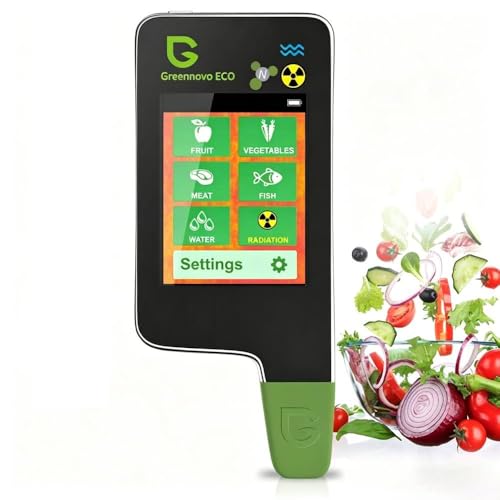 Greentest 6 in 1ECO 5 + Fischnitrat-Tester-Analysator Strahlungsdetektor-Geigerzähler Wasserzähler TDS PPM Tester für Gemüse Obst Fisch Fleisch für Lebensmittelsicherheit