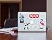 Cute Laptop Stickers for Girl, Cartoon Waterproof Vinyl Water Bottle Computer Notebook Car Skateboard Motorcycle Bicycle Luggage Guitar Bike Decal 45pcs Pack