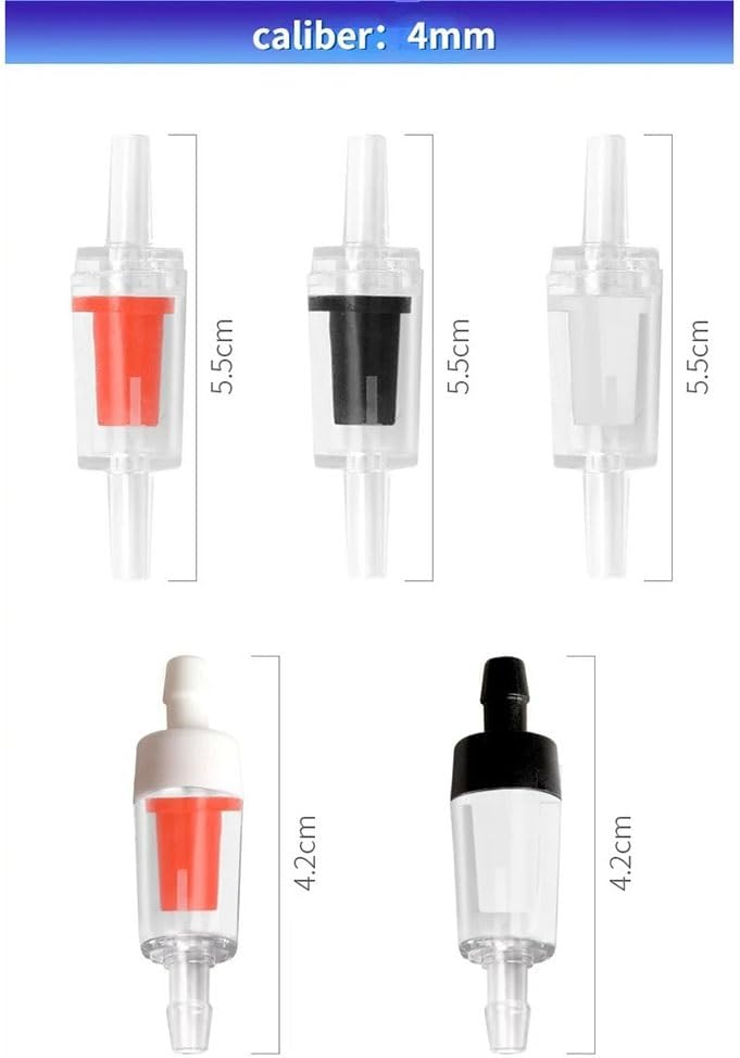 10PCS Silicone One-Way Check Valve, Oxygen Pump Air Valve for Aquarium Fish Tank, Durable Aquarium Equipment Accessories (5/10/30 Sizes(Black 55mm,30pcs)