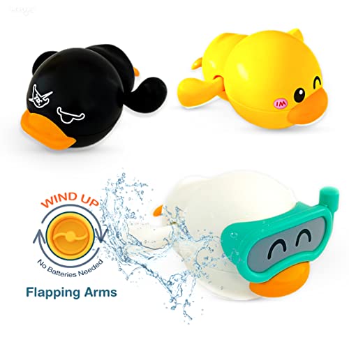 Marppy Toddler Bath Toys, Wind-Up Bath Toy Ducks For Toddlers Kids Boys And Girls, Swimming Bath Toys - Fun Bathtub Toys And Pool Toys For Toddlers, Baby Duck Bath Set And Water Toys #TOP1
