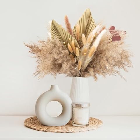 N&T NIETING 88pcs Natural Dried Pampas Grass Bouquet Cover