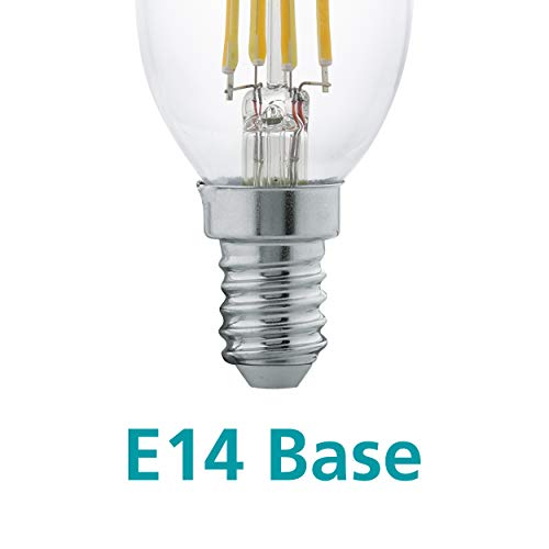 Eglo LED Filament Candle Light Bulb, E14 Edison lamp for Retro Lighting 4 watt (Equivalent to 32 watt), 350 Lumen - Image 3
