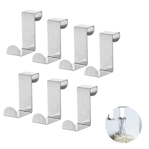 SZSLドアフック 7個セット Z型 ドア幅2.0cm/4cm適応 ドアハンガー ステンレス製 ドドア/扉/引き出し用 フック ハンガーホルダー 取り付け簡単