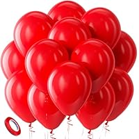 Kelfara Red Balloons Party Balloons 100Pcs 12 Inch Latex Balloon for Birthday Weddings Engagement Anniversary Red Theme Party Decorations