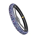 YR Universal Steering Wheel Covers, Cute Car Steering Wheel Cover for Women and Girls, Car Accessories for Women, Purple Lotus
