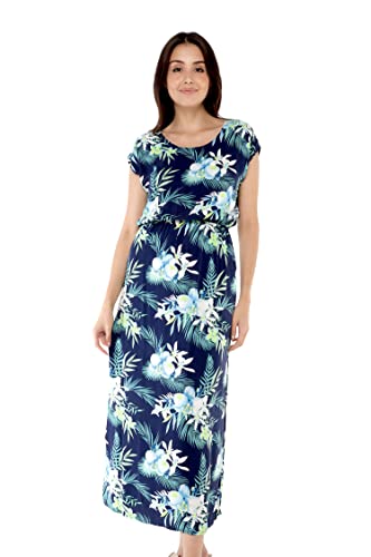 Image of Family Matching Hawaiian Clothes, Orchid Breeze Navy | Lightweight 100% rayon • Family matching outfits • Beach vacations • Luaus • Cruises • Family photos