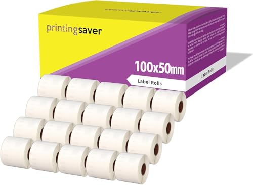 20 Compatibles Rollos 100mm x 50mm Etiquetas térmica directa para Zebra GK420d GK420t GC420d GX420d GX420t GC420t GX430t GT800 LP2844 TLP2844 Citizen CL S521 CL S621 CL S631 (1000 Etiquetas por Rollo)