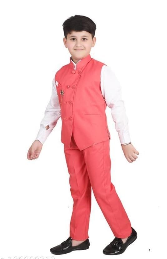 Image of Akshita Trading Kids Shirt, Waistcoat and Pant for Boys