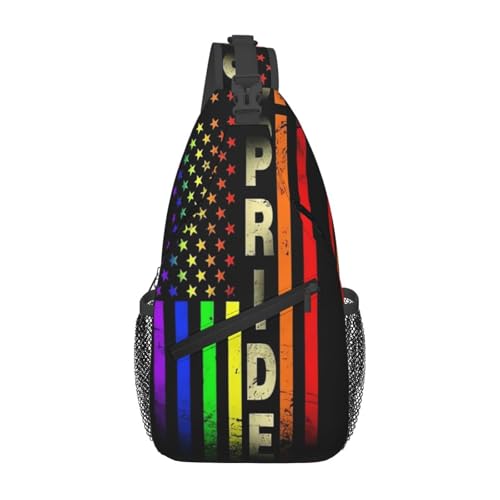 LGBT Bags Rainbow Sling Bag Lgbt Gay Pride Chest Shoulder Crossbody Bag Backpacks for Women Men