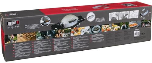 Weber Drehspieß-Set/Für Gasgrills der Serien Q 300 und Q 3000, Edelstahl BBQ Zubehör mit leistungsstarkem und leisem Motor für das Braten von ganzem Hähnchen, Schwein oder Lamm