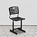 Flash Furniture Adjustable Height Black Student Chair with Black Pedestal Frame