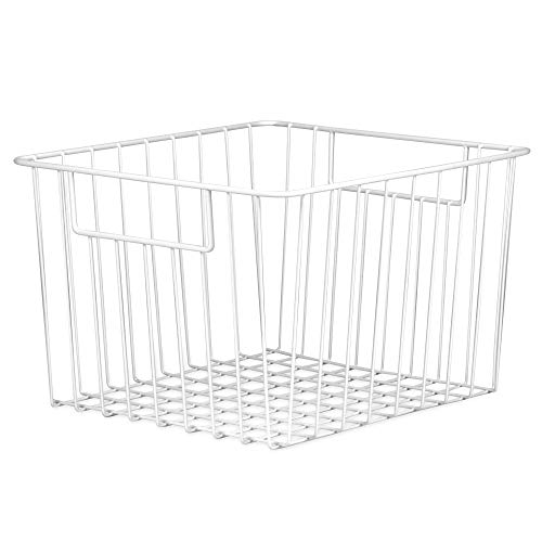 Lot de 2 paniers de rangement en treillis | Bacs pour organiseur de fil | Tablettes métalliques polyvalentes | Rangement chambre, cuisine ou salle de bain | M & W