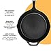 Utopia Kitchen Cast Iron Frying Pan 10.25 Inch, Cast Iron Chefs Pan, Pre Seasoned Skillet, Safe Grill Cookware for Indoor & Outdoor Use, Black