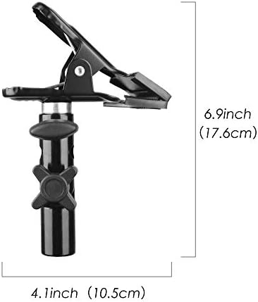 EMART Heavy Duty Metal Clamp Holder with 5/8" Light Stand Attachment and Umbrella Reflector Holder for Photo Video Studio