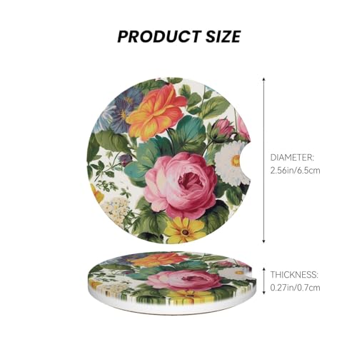Set 2 Posavasos de Cerámica para Porta Vaso de Carro miniatura 3