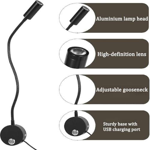 Apliques de pared LED para evitar fatiga visual al leer en la cama 4