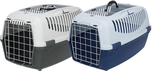 TRIXIE Transportbox Capri 3 Open Top - dunkelgrau/hellgrau 40 × 38 × 61 cm