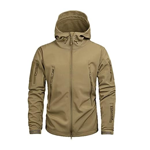 Shark Skin Soft Shell Military Tactical Jacket Herr Vattentät Army Fleece Kläder Multicam Camouflage Windbreakers 4XL - BRUN,S