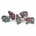 Justinstones Carved Natural African Bloodstone Gemstone Elephant Healing Guardian Statue Figurine Crafts 2 inch