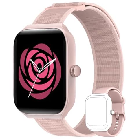 TOOBUR Smart Watch for Women Alexa Built-in, 1.95" Fitness Tracker with Answer/Make Calls, IP68 Waterproof/Heart Rate/Sleep Tracker/100 Sport Modes, Fitness Watch Compatible Android iOS Cover