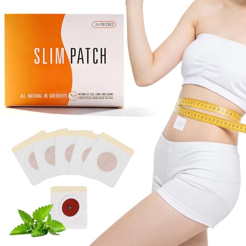 30 Parches Adelgazantes Naturales para Ombligo – Parche Abdominal Quema Grasa y Reduce Cintura, Tratamiento de Fácil Aplicación para Moldear Abdomen y Vientre