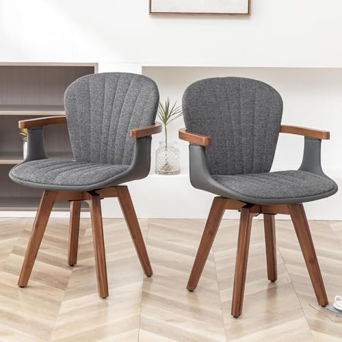 LUNLING Swivel Dining Chair with Arms